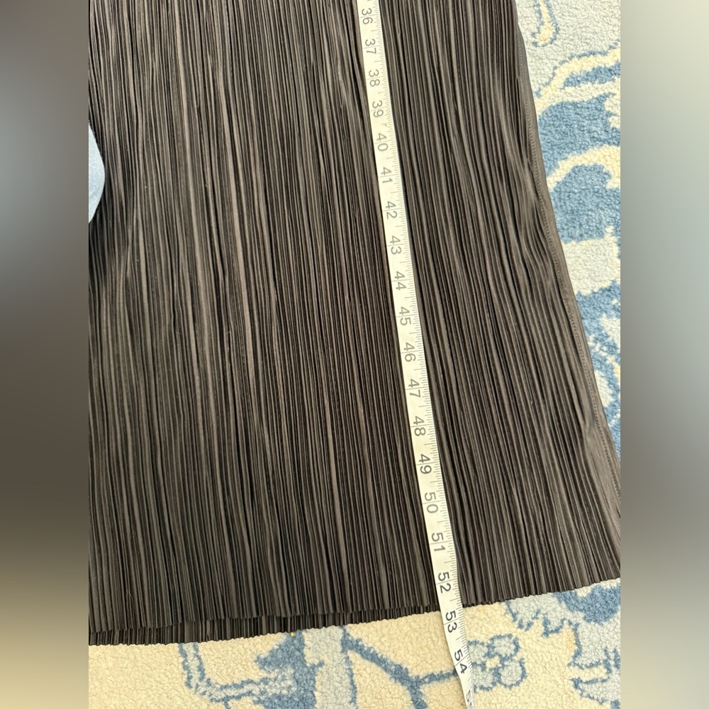 LE’AL.X NWOT Black Sleeveless Maxi Dress Fully Pleated Stretch Elegant Sz Small - Picture 5 of 9